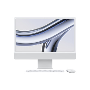 iMac silber mit Retina 4.5k Display Apple M3 8C 61cm (24") 8 GB RAM 512 GB SSD 10-Core GPU Gigabit Ethernet Magic Mouse Magic Keyboard mit Touch ID